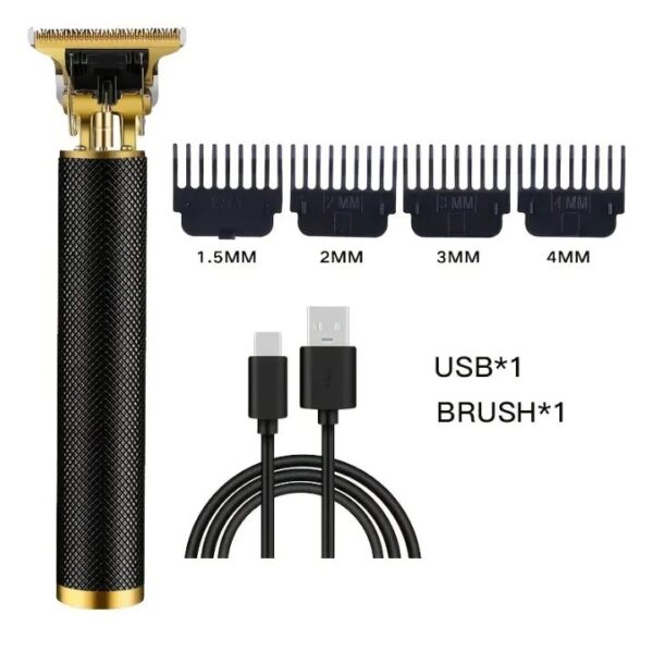 Maquina de pelar eléctrica, cortadora de cabello inalámbrica, para corte de cabello, cortadora profesional, recargable por USB - Imagen 8